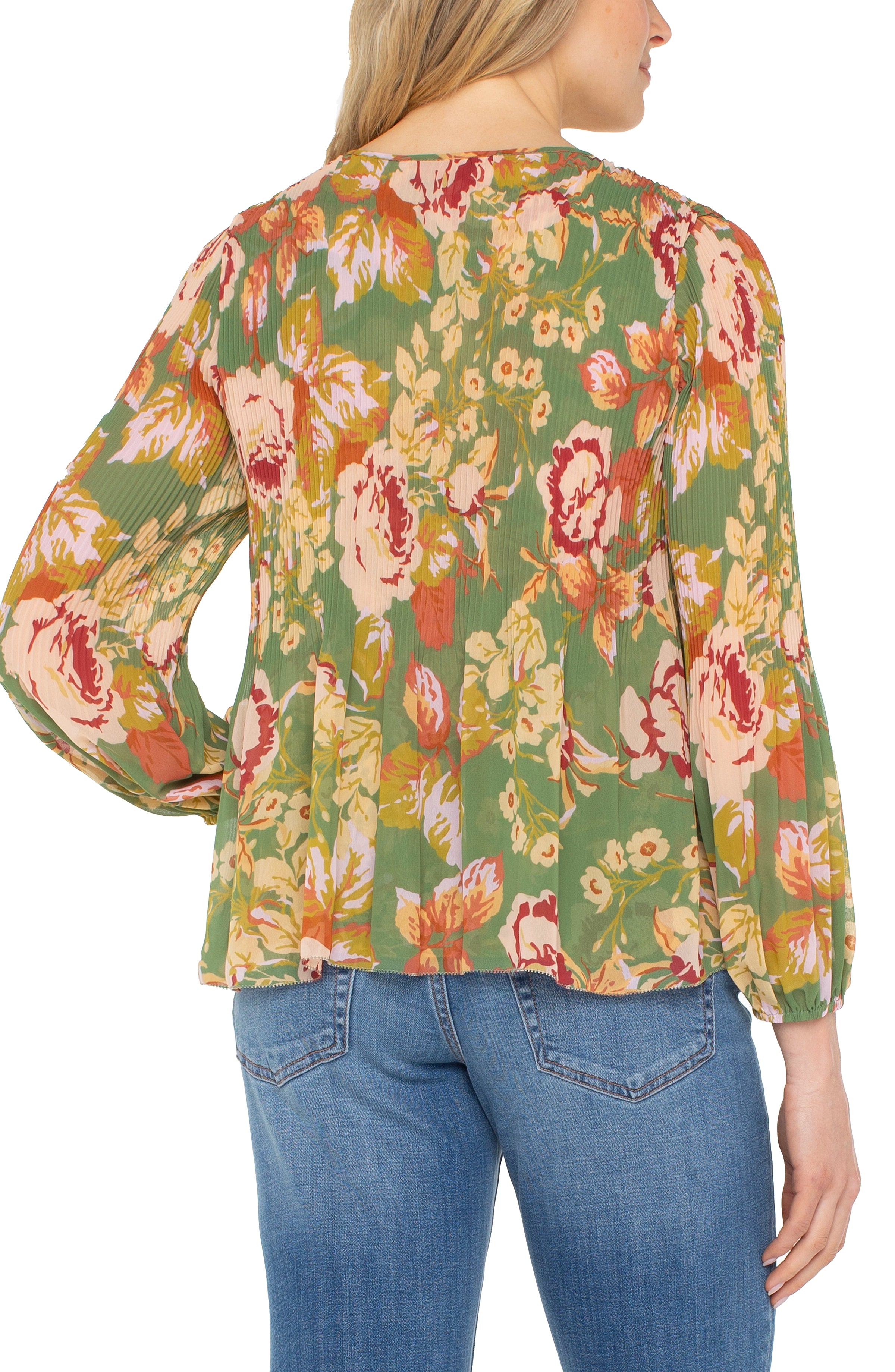 GREEN MULTI FLORAL