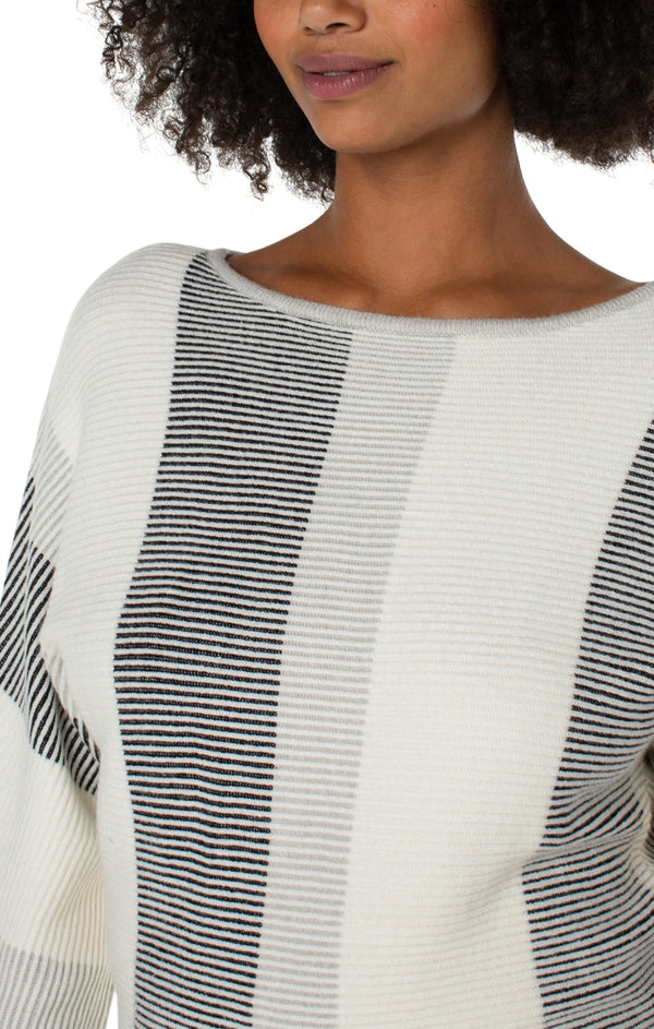 BOAT NECK DOLMAN SWEATER - View 2