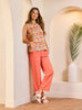 SLEEVELESS WOVEN TOP WITH BUTTON BACK