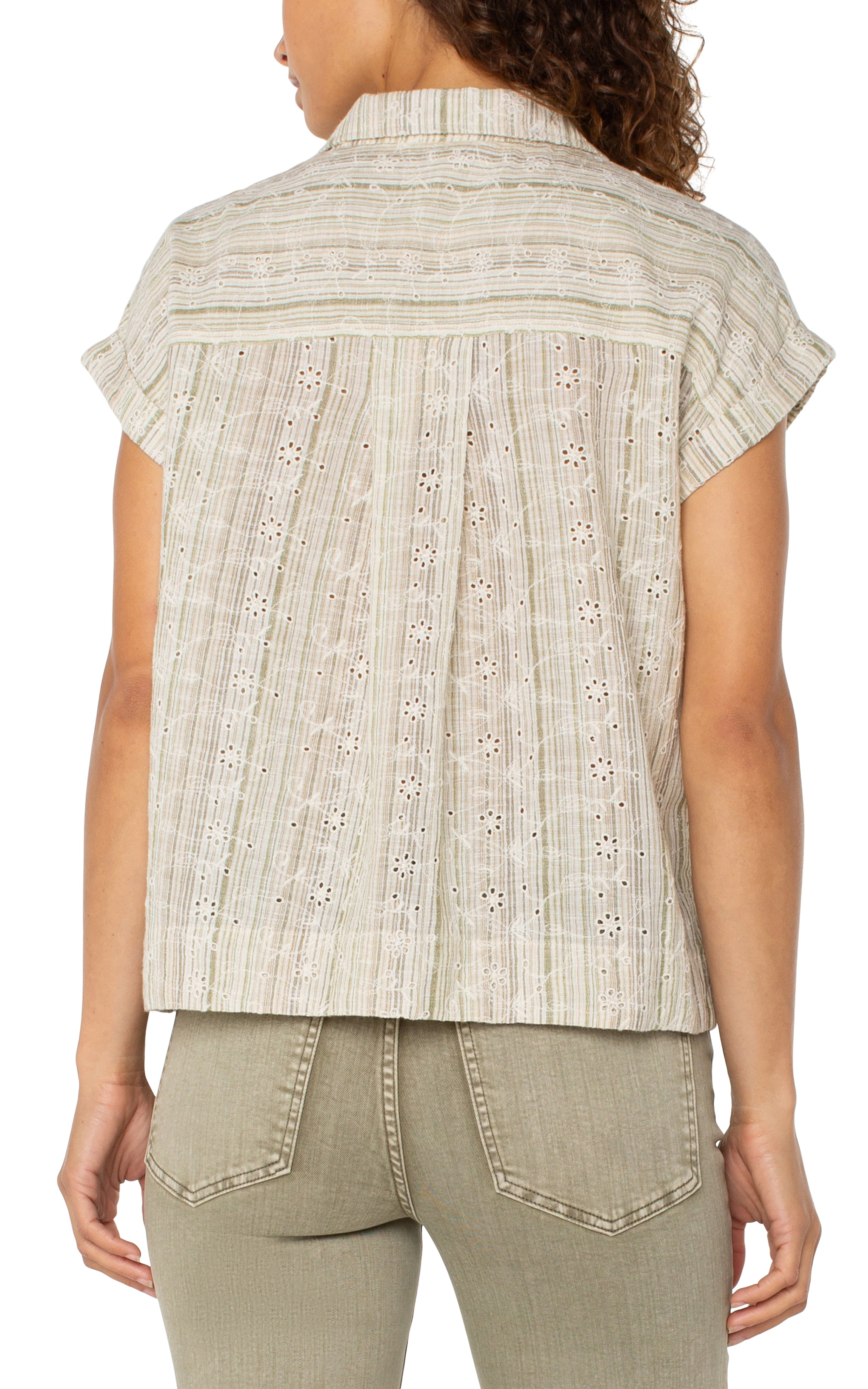 GREEN TAN STRIPE