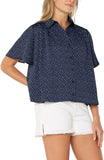 NAVY WHITE DITSY