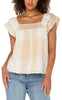BROWN CREAM CHEVRON STRIPE