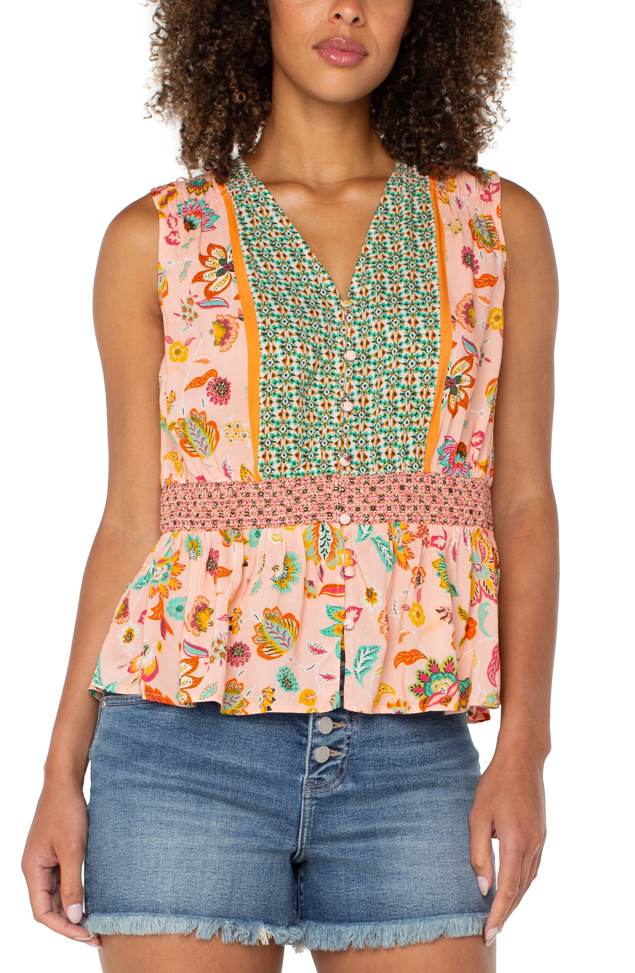 PINK GREEN MULTI FLORAL