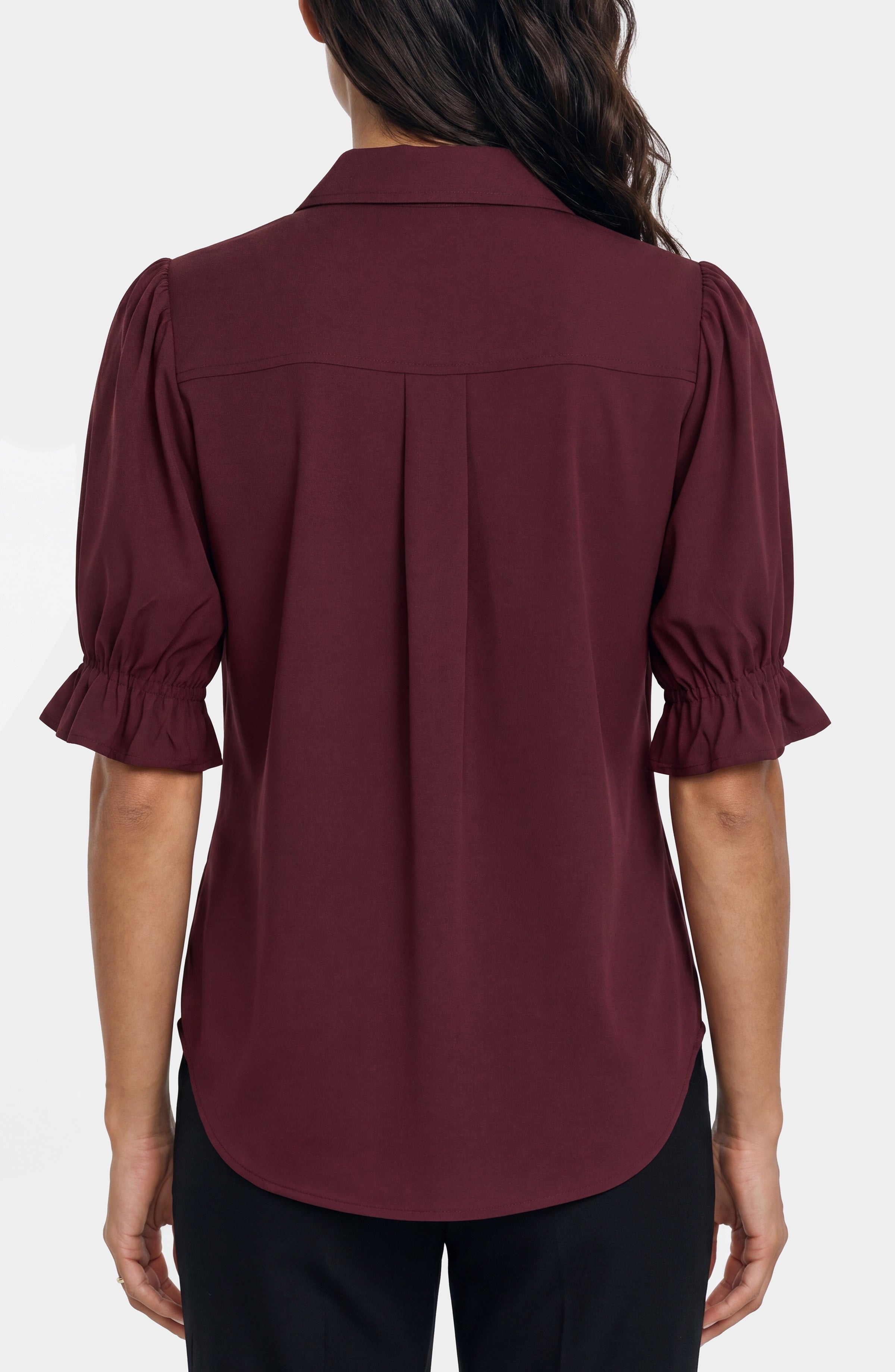PETITE SNAP FRONT KNIT SHIRT