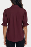 PETITE SNAP FRONT KNIT SHIRT