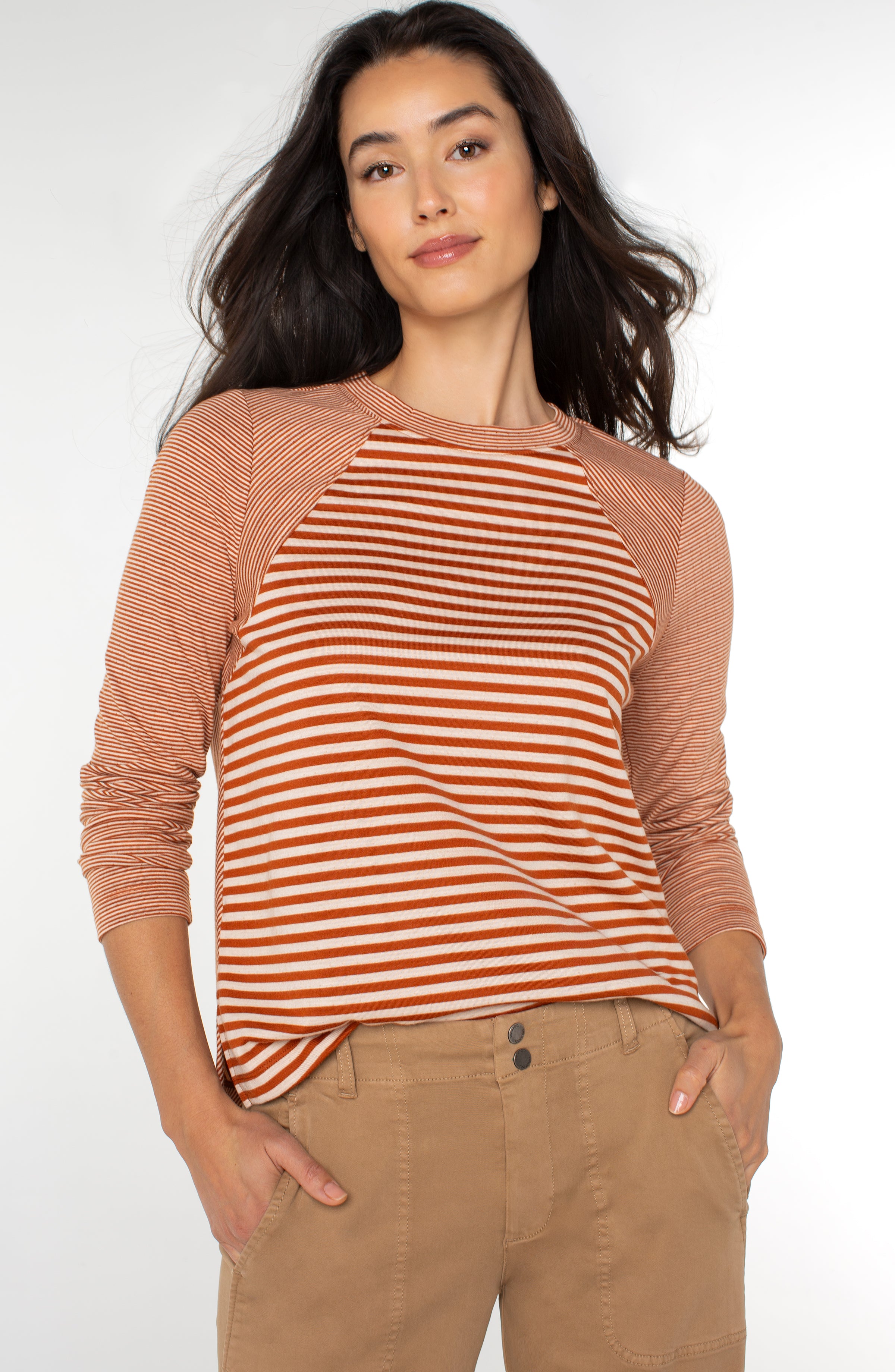 GINGER SPICE CREAM STRIPE