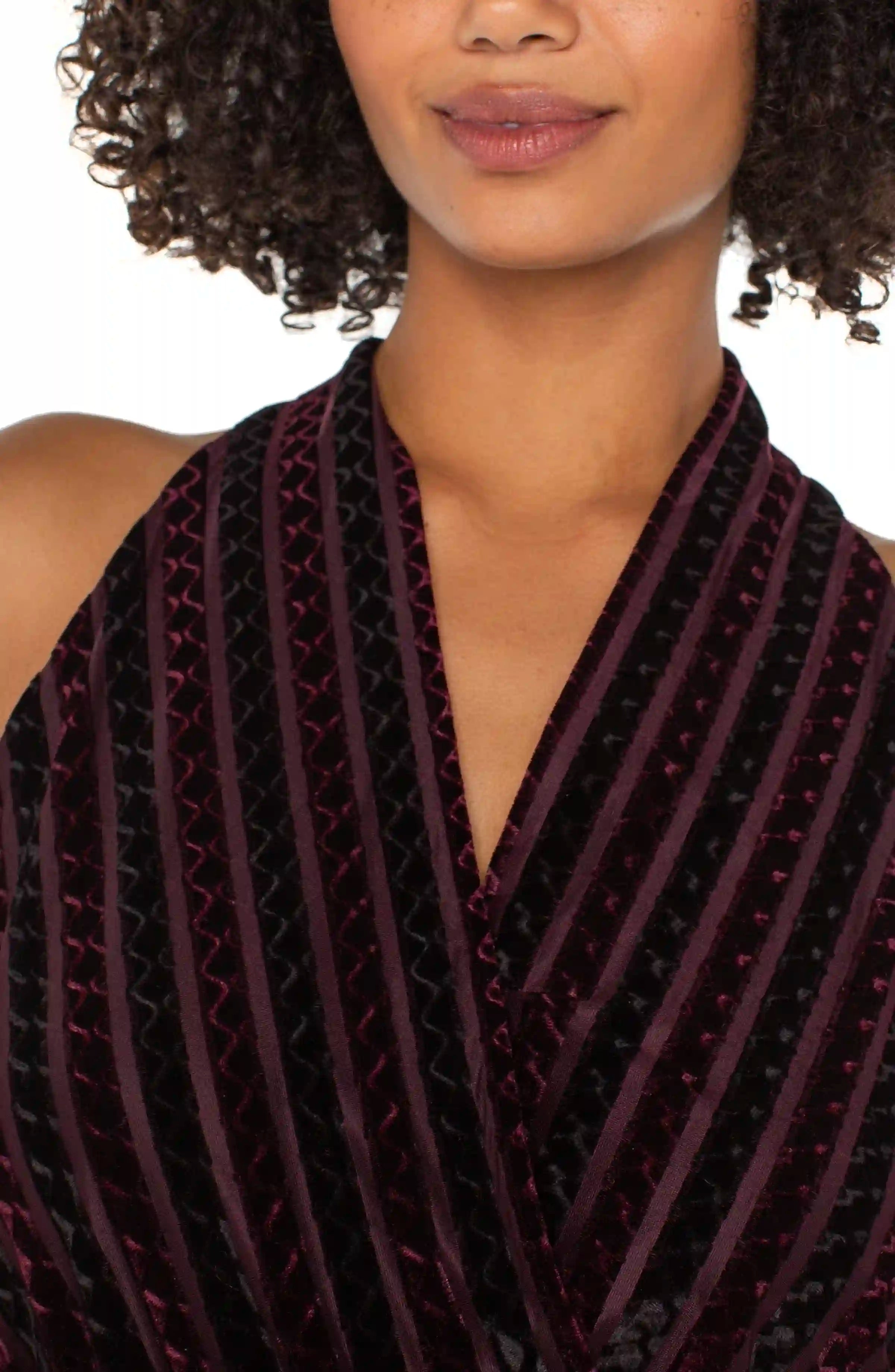 BLACK BURGUNDY STRIPE