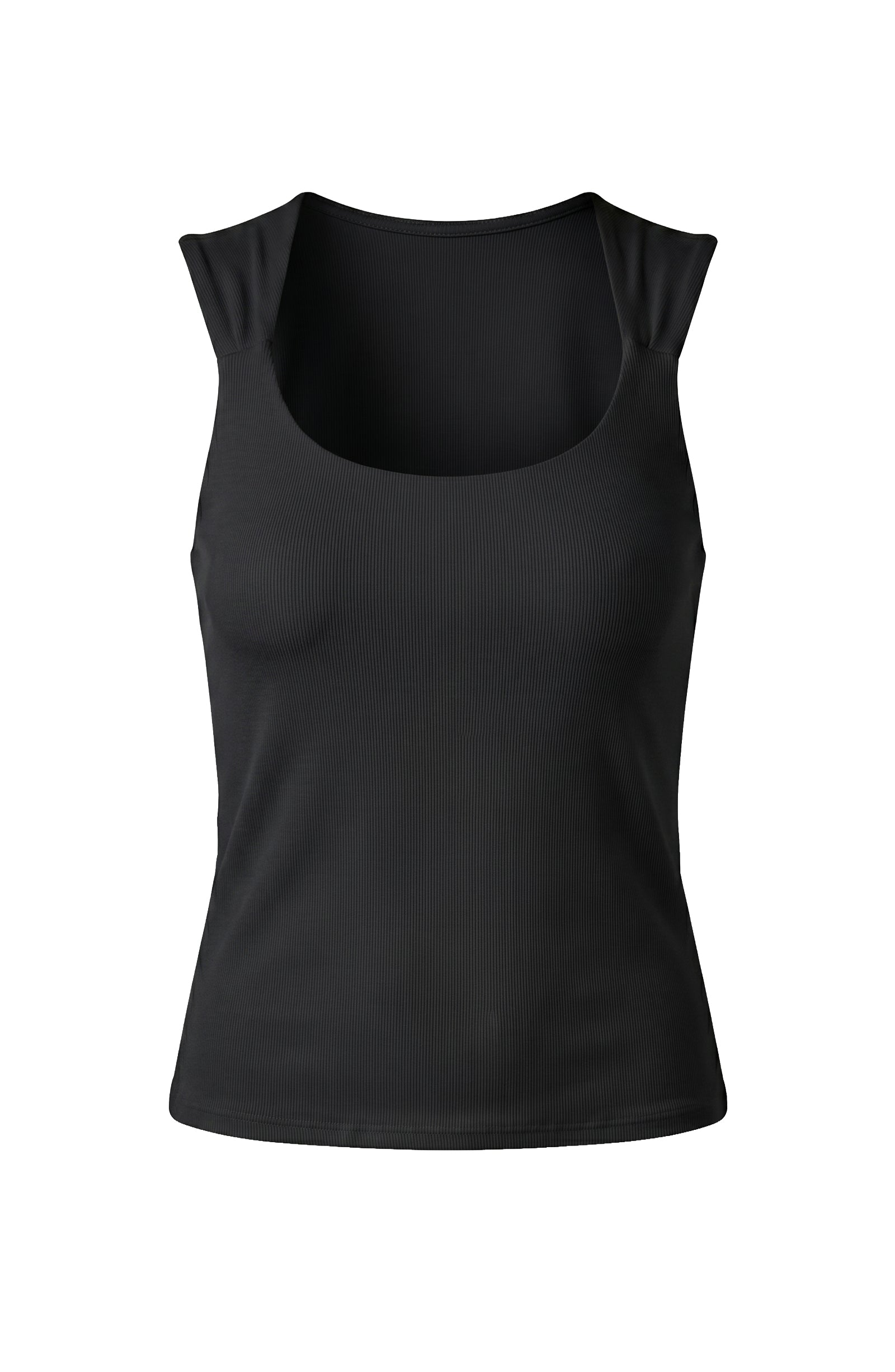 SLEEVELESS BUILT-IN BRA KNIT TOP