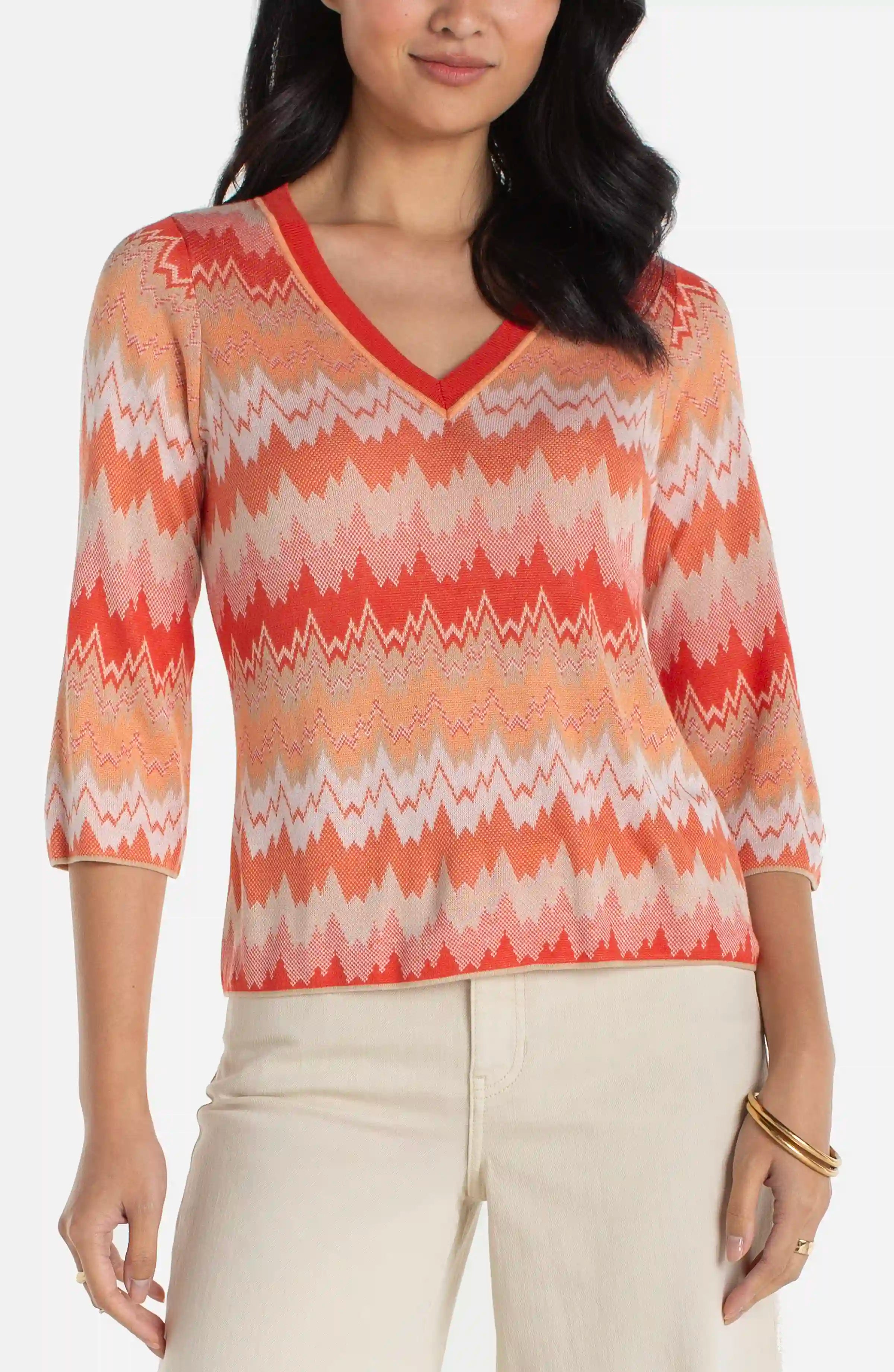 ORANGE TAN CHEVRON