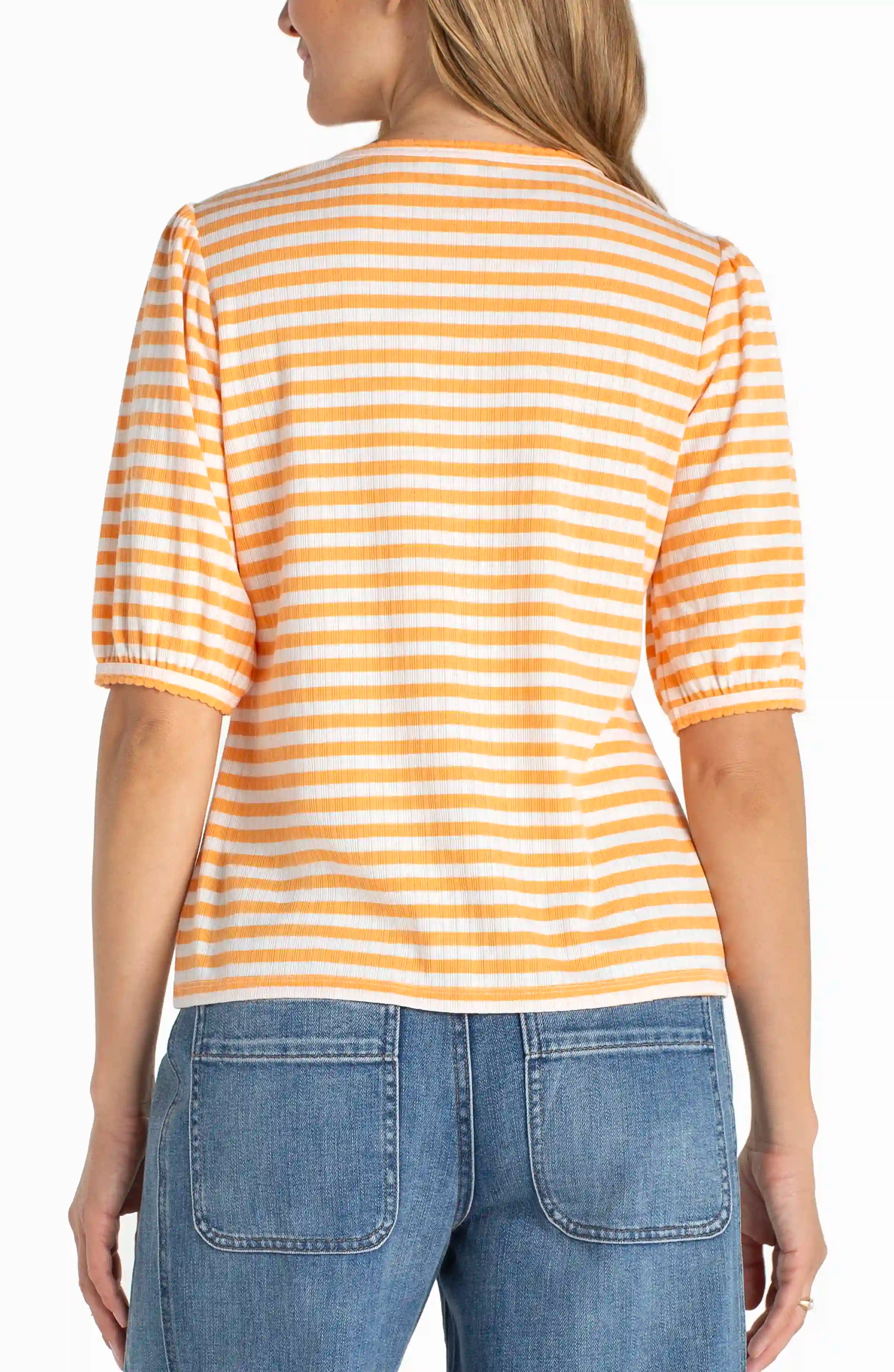 ORANGE WHITE STRIPE