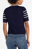 NAVY WHITE STRIPE