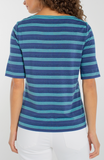 NAVY TEAL STRIPE