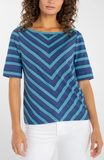 NAVY TEAL STRIPE