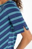 NAVY TEAL STRIPE