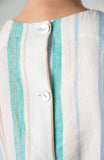 CREAM TEAL MULTI STRIPE