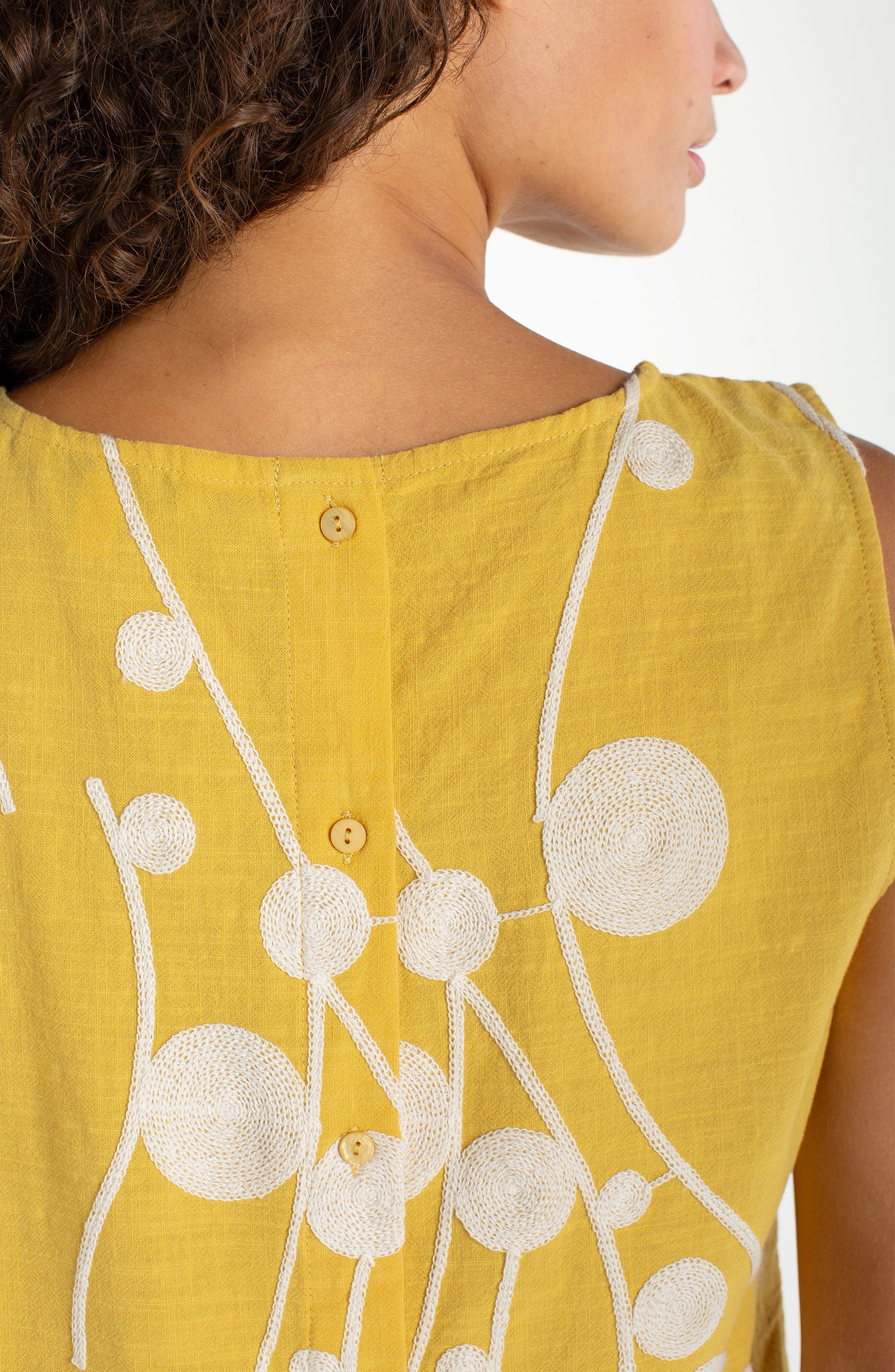 YELLOW CREAM EMBROIDERY