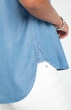 POPOVER SHIRT WITH SHIRRING