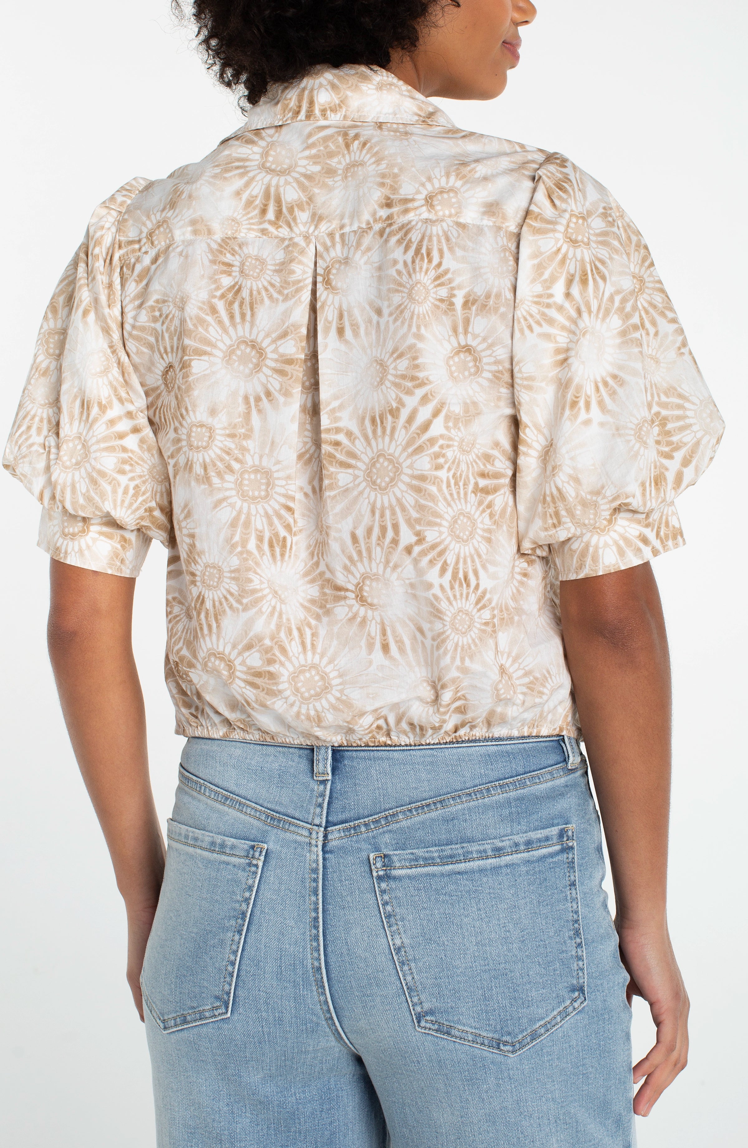 TAN WHITE FLORAL