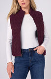 SLEEVELESS REVERSIBLE QUILTED SWEATER VEST