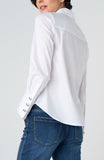 LONG SLEEVE BUTTON FRONT WOVEN SHIRT