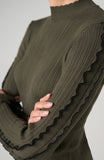 OLIVE WITH BLACK