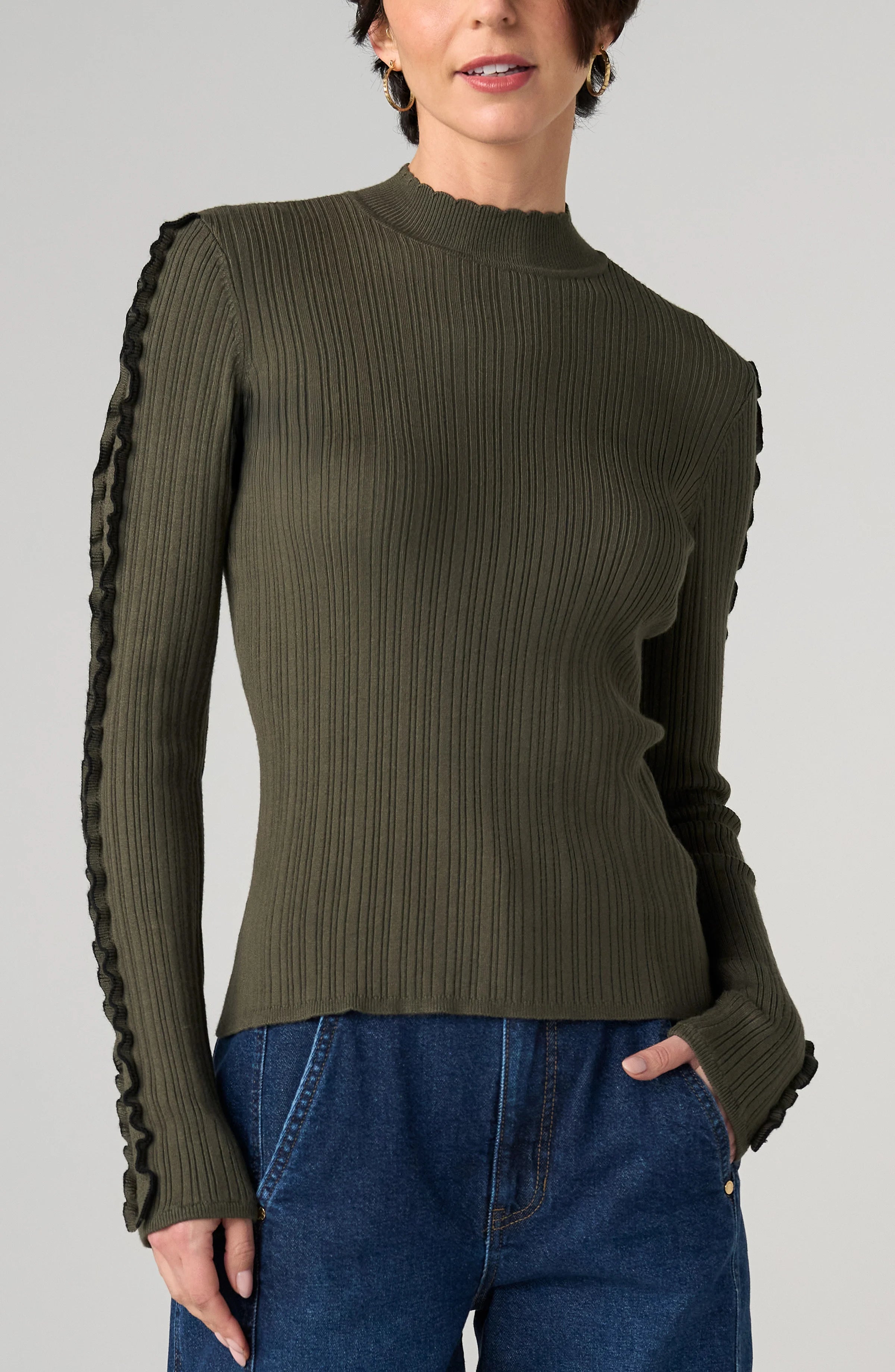 OLIVE WITH BLACK