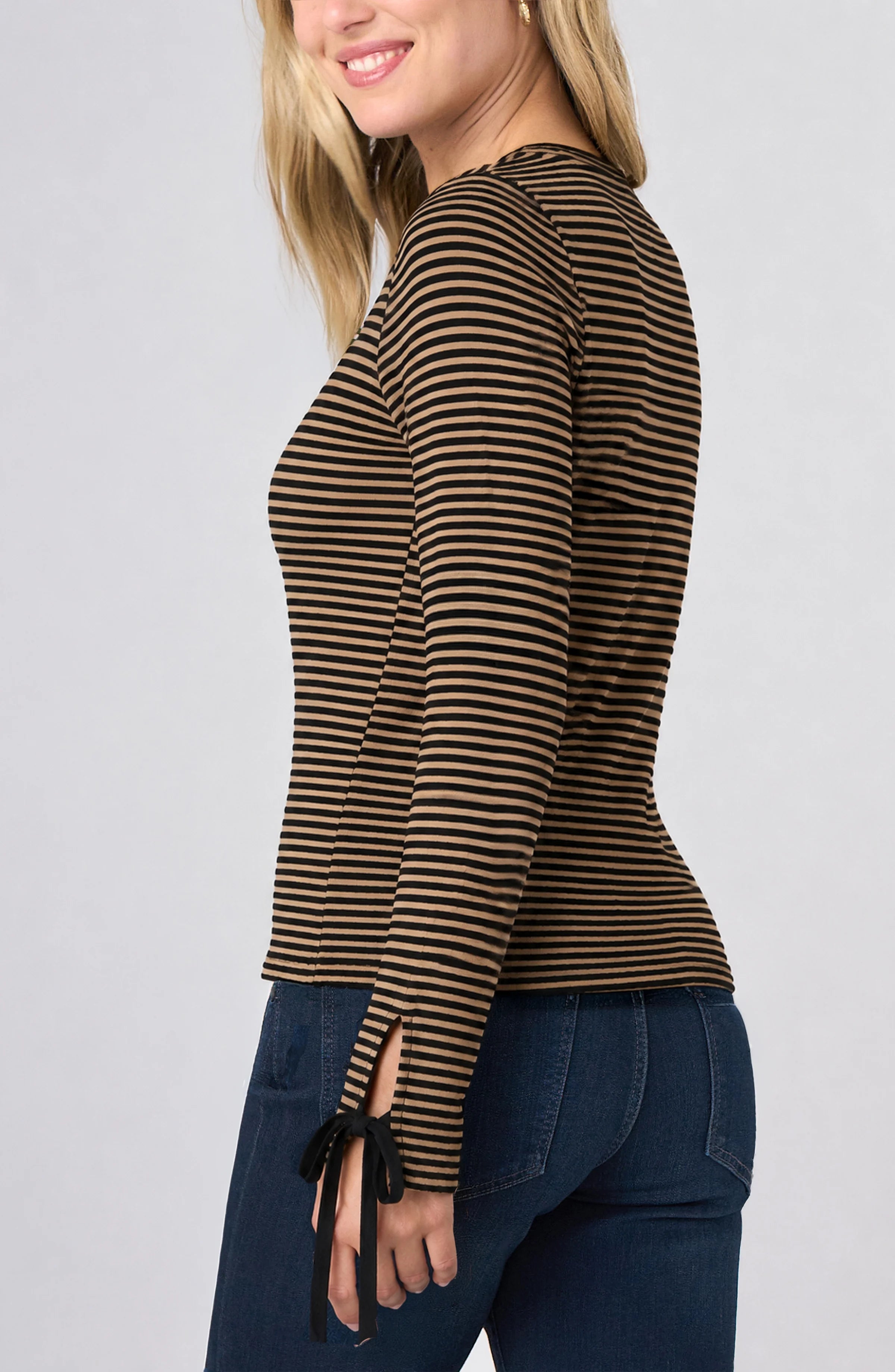 TAN BLACK STRIPE