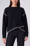 BLACK WITH LIGHT HEATHER GREY