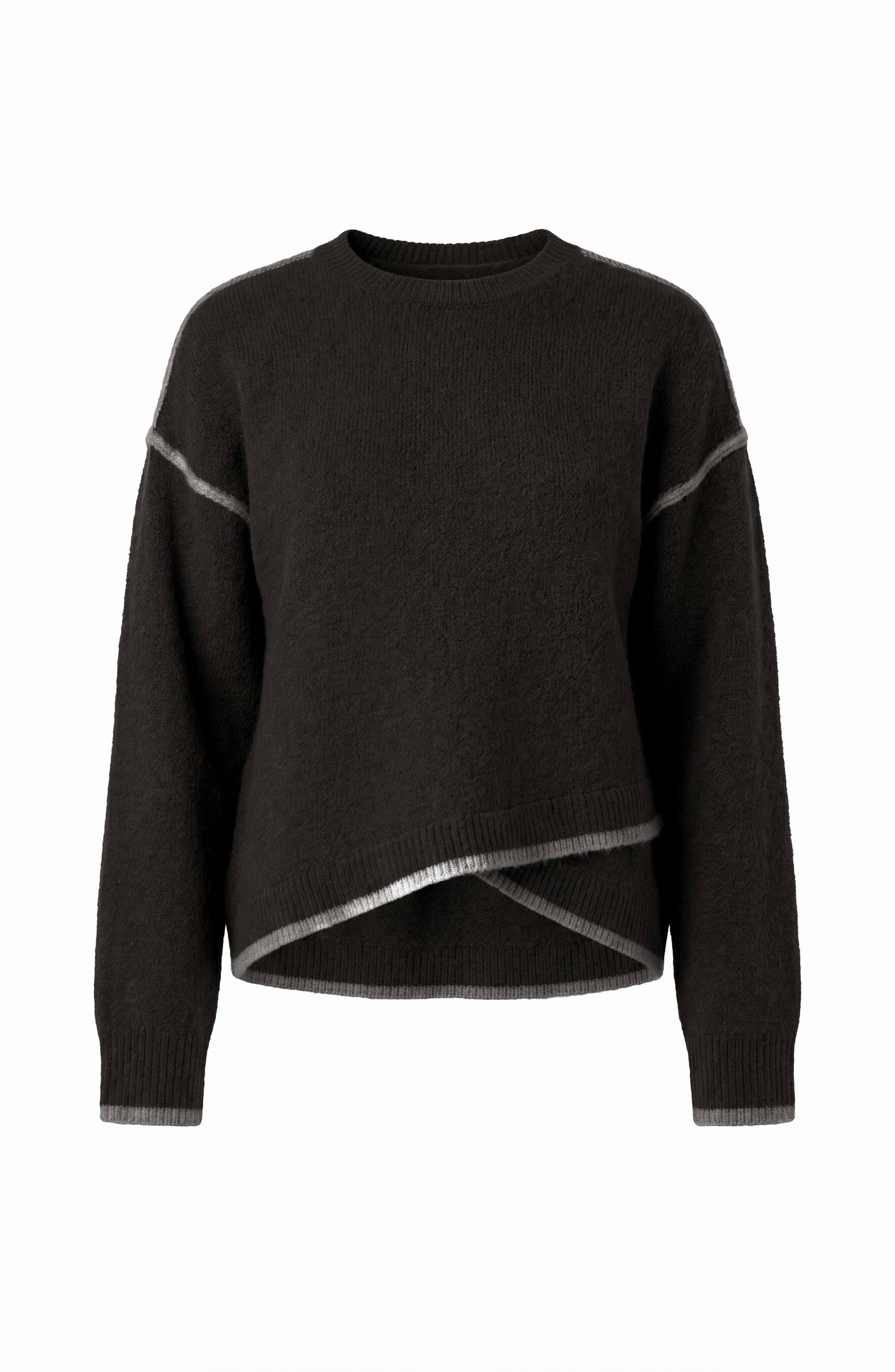 BLACK WITH LIGHT HEATHER GREY