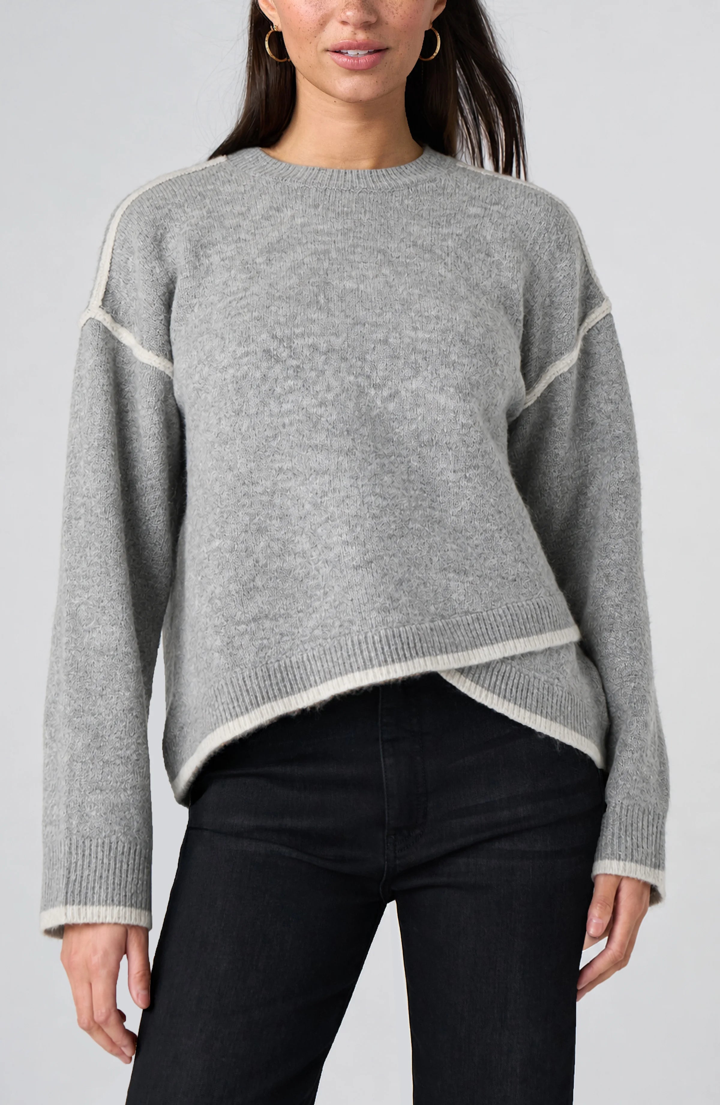 LIGHT HEATHER GREY WITH CREAM