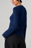 LONG SLEEVE SCOOP NECK KNIT TOP