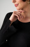 LONG SLEEVE SCOOP NECK KNIT TOP