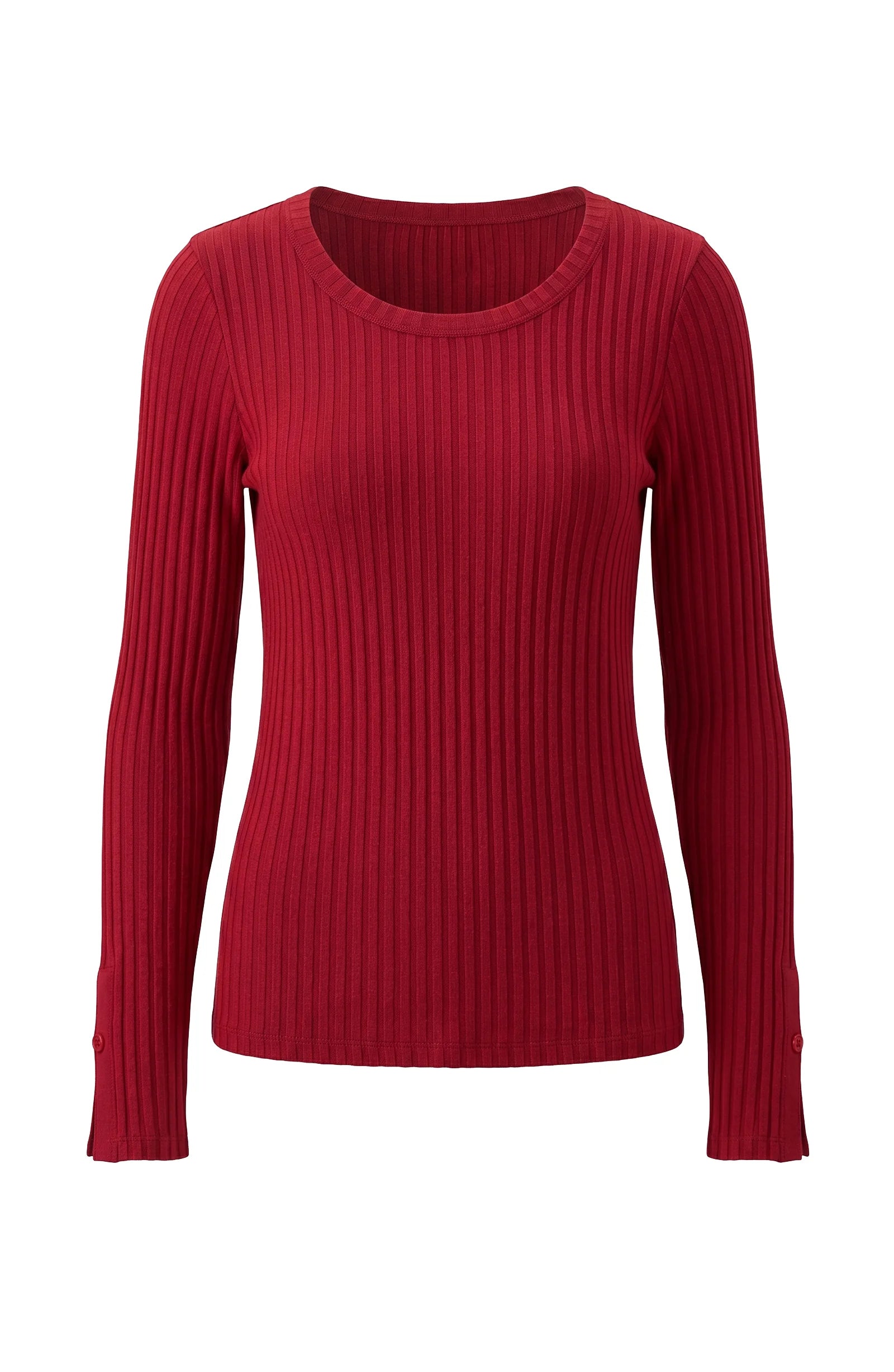 LONG SLEEVE SCOOP NECK KNIT TOP