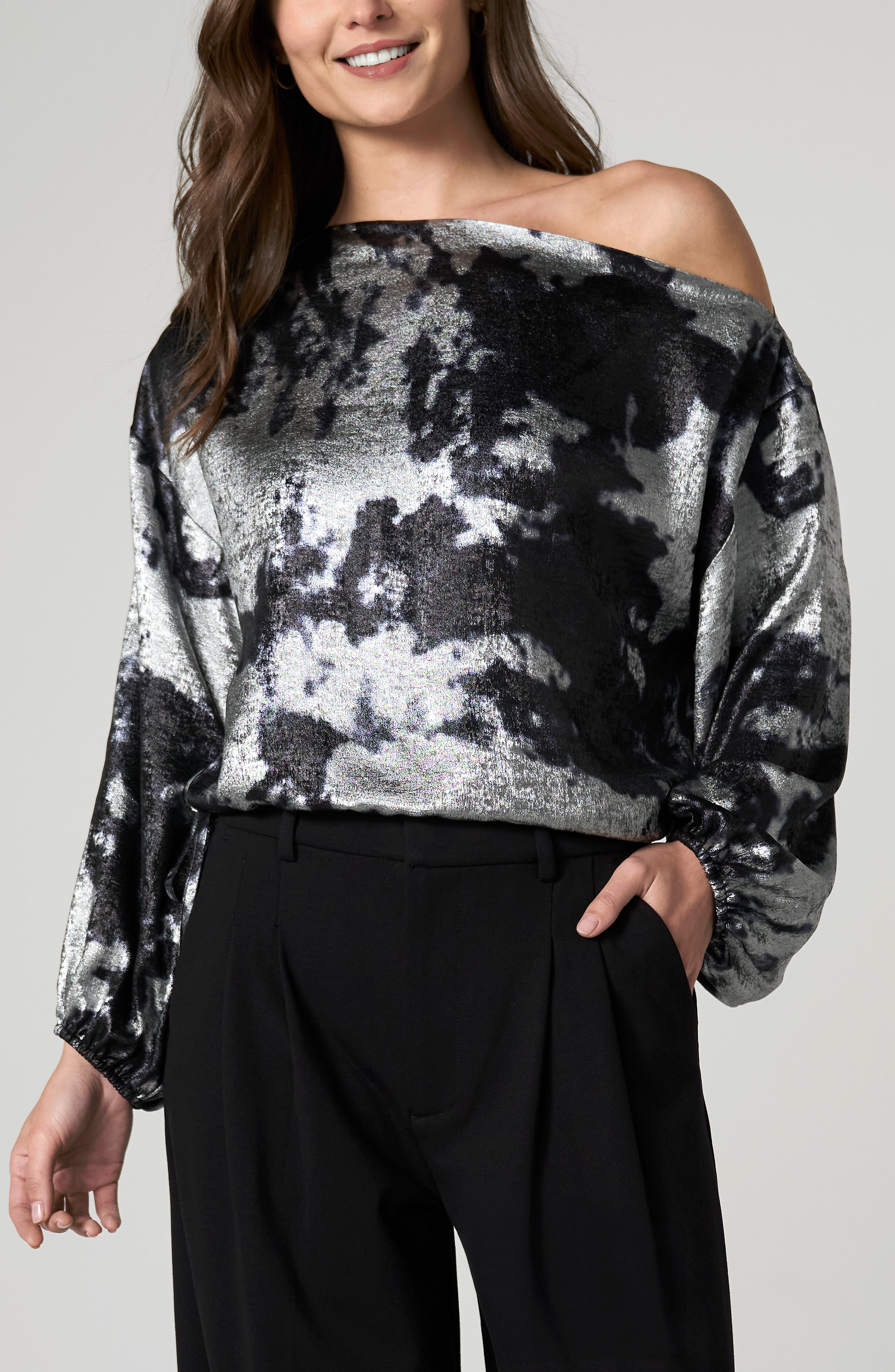 METALLIC SILVER BLACK