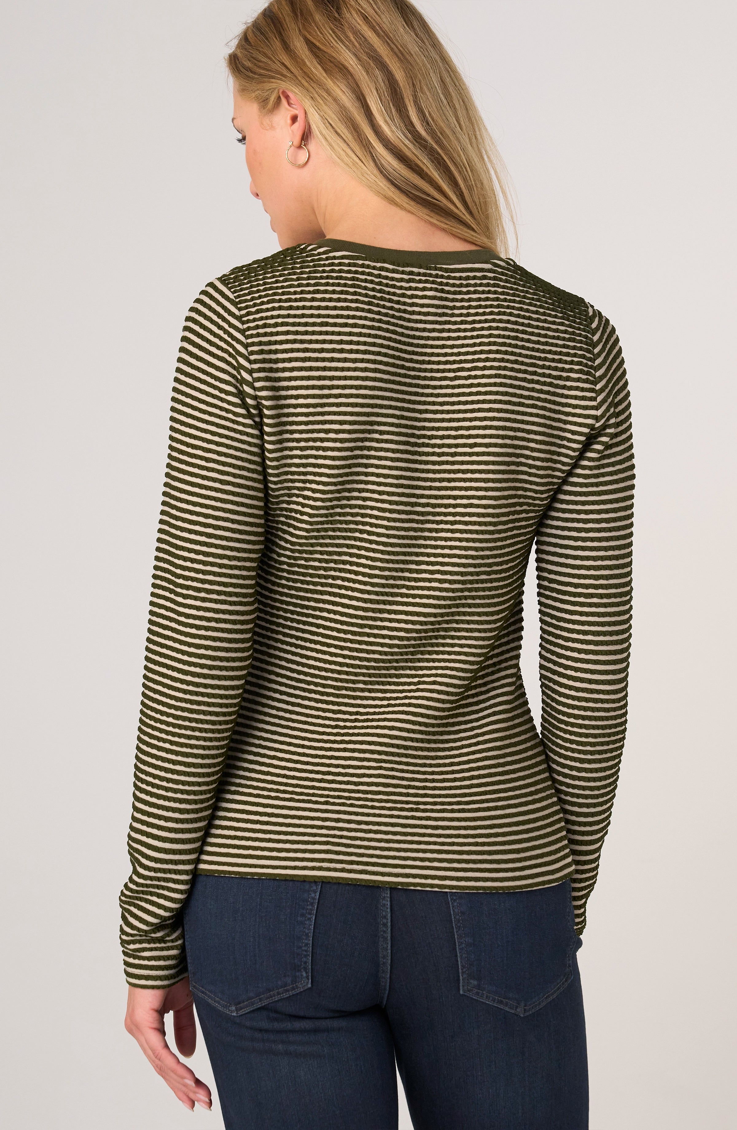 OLIVE CREAM STRIPE