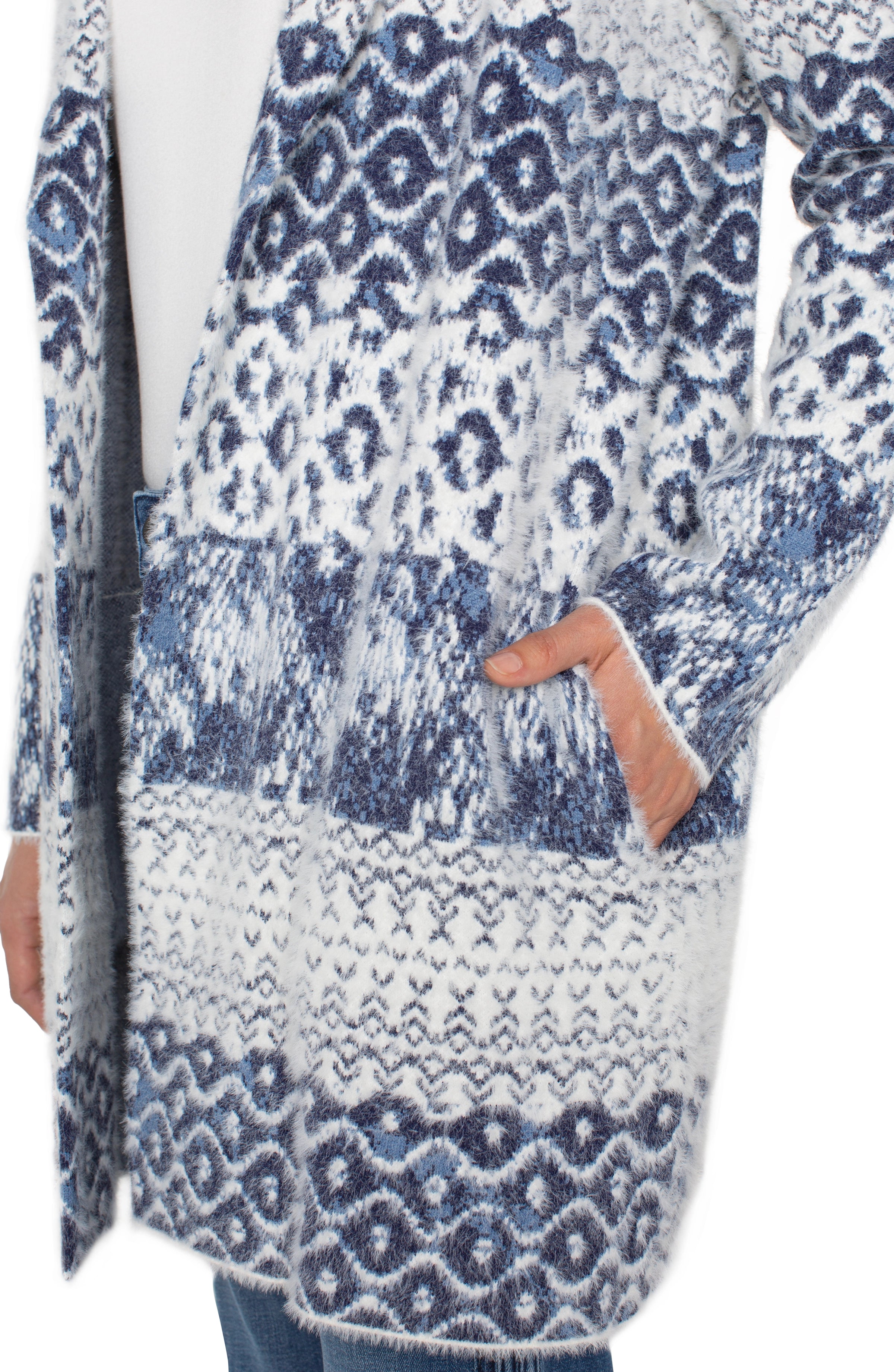 NAVY SHIBORI MIXED TEXTURE