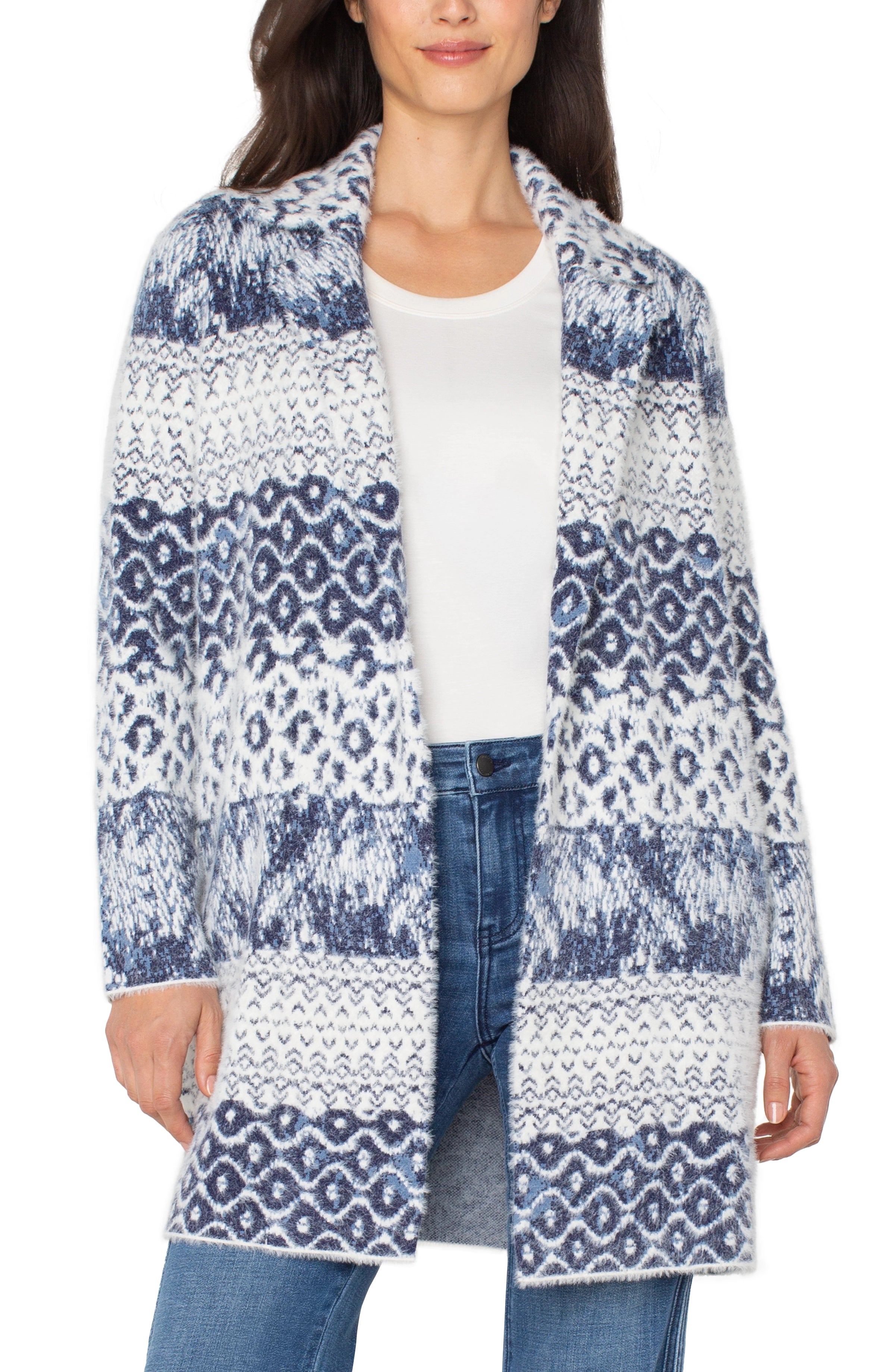 NAVY SHIBORI MIXED TEXTURE