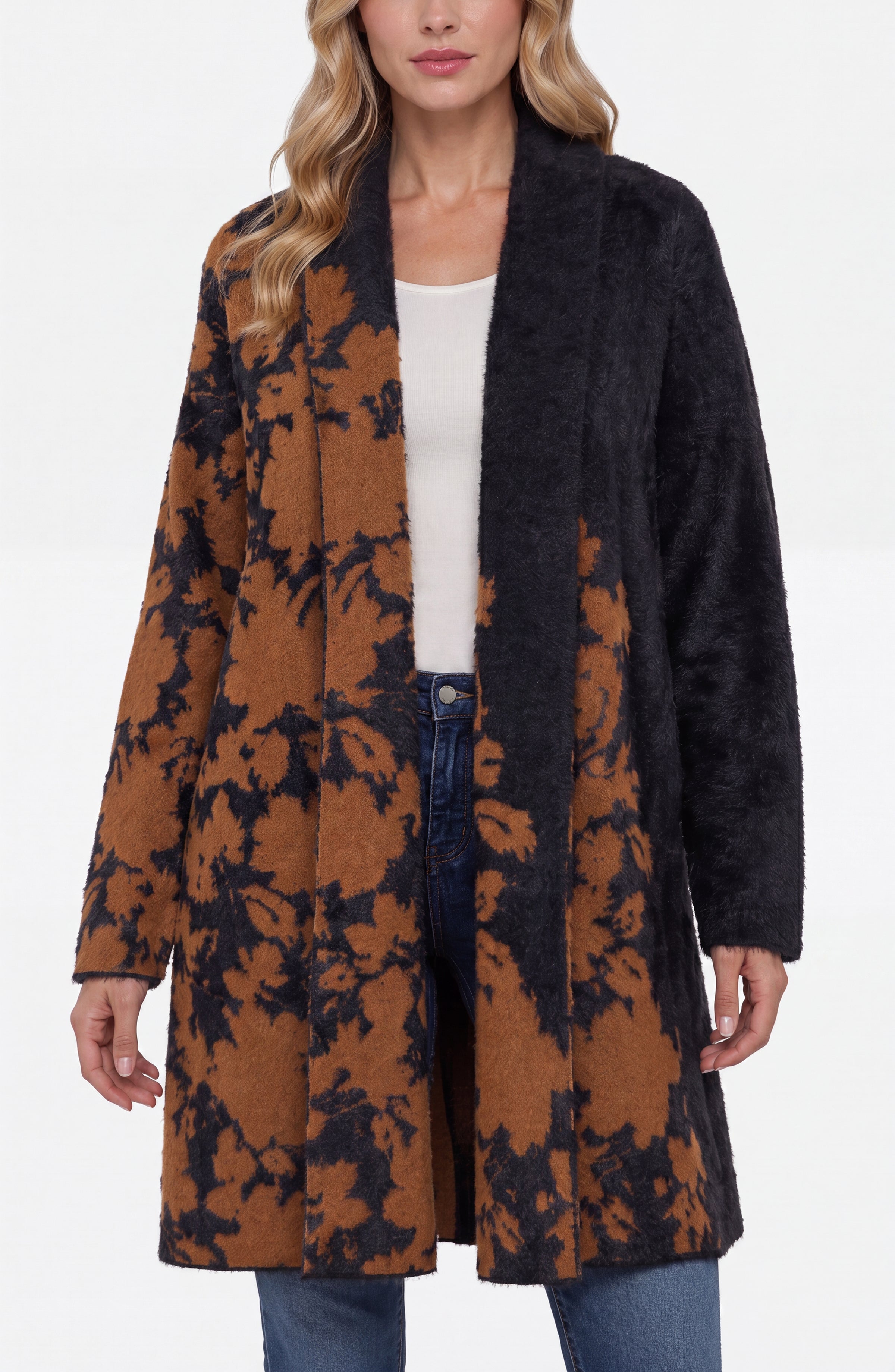 BROWN BLACK FLORAL