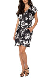 BLACK WHITE FLORAL