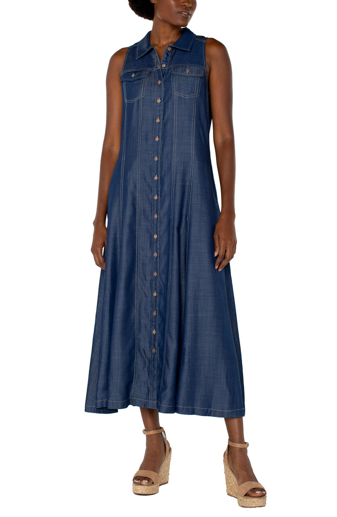 Malbon■(W)Button Sleeveless Dress■送料込 The Magic Dress - Sleeveless Button Down Midi Dress * Online