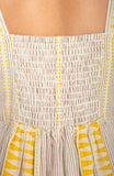 YELLOW CREAM BROWN STRIPE