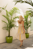YELLOW CREAM BROWN STRIPE