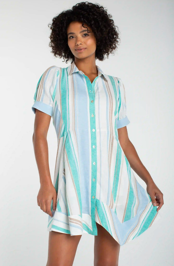 RAGLAN ASYMMETRICAL WOVEN SHIRT DRESS – LIVERPOOL LOS ANGELES