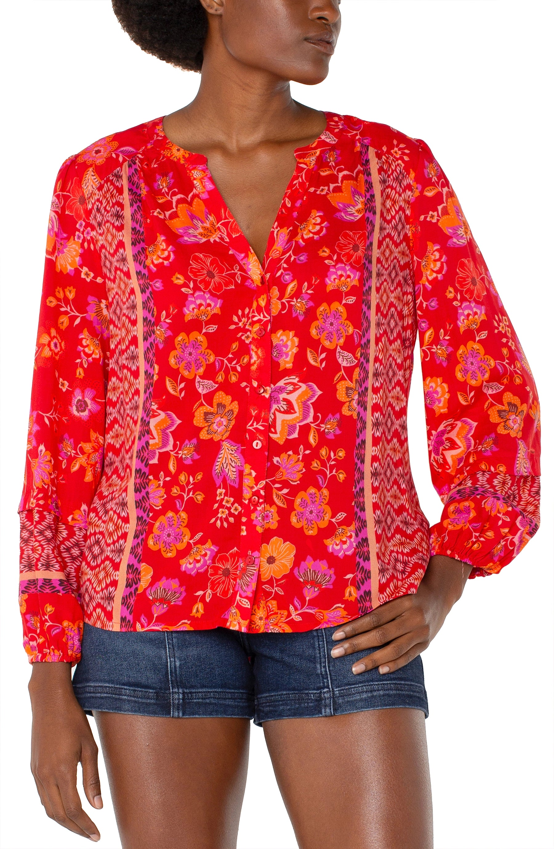 RED ORANGE FLORAL