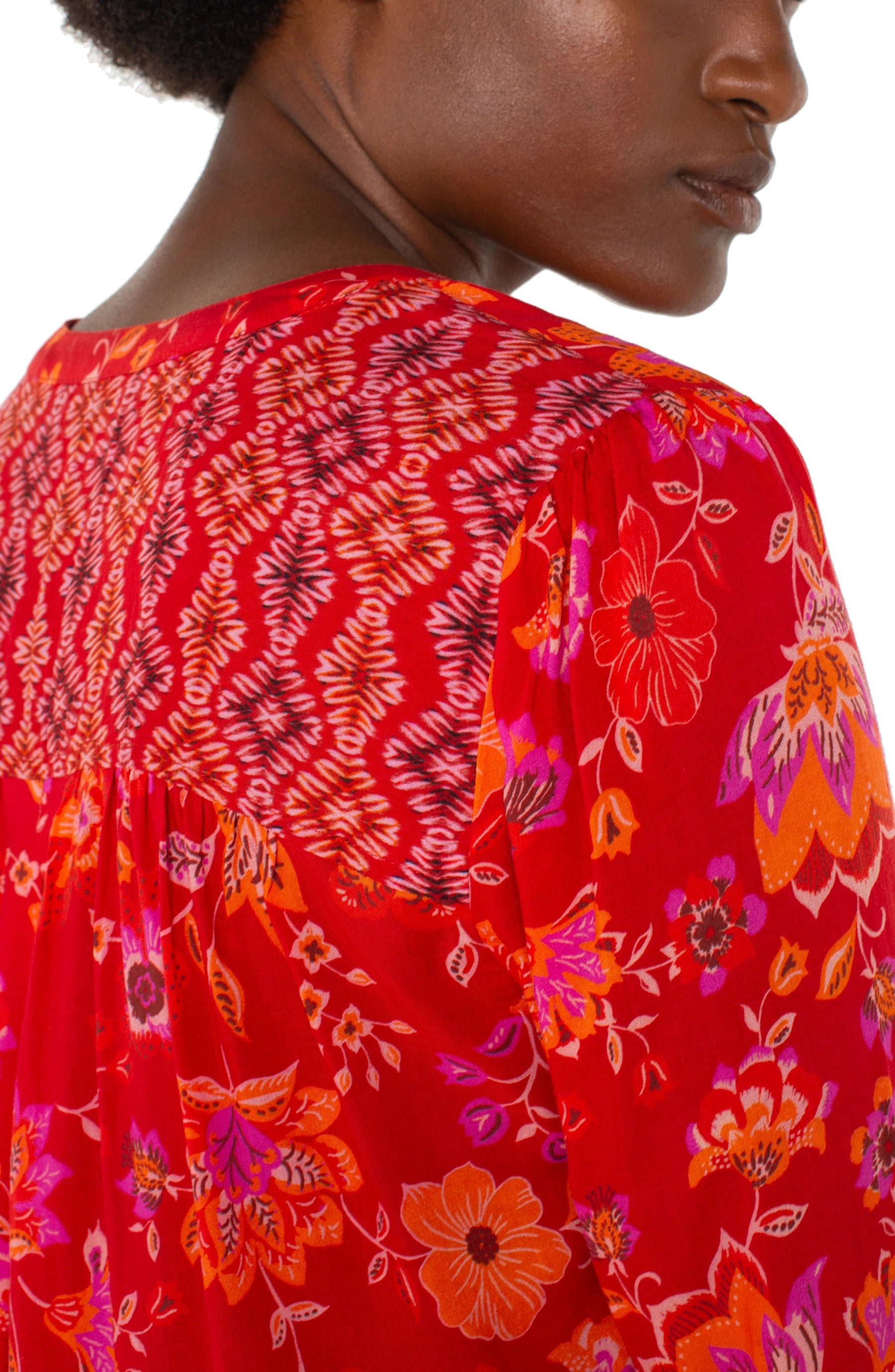 RED ORANGE FLORAL