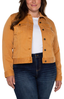 Open CLASSIC JEAN JACKET AMBER DAWN-1 in gallery view
