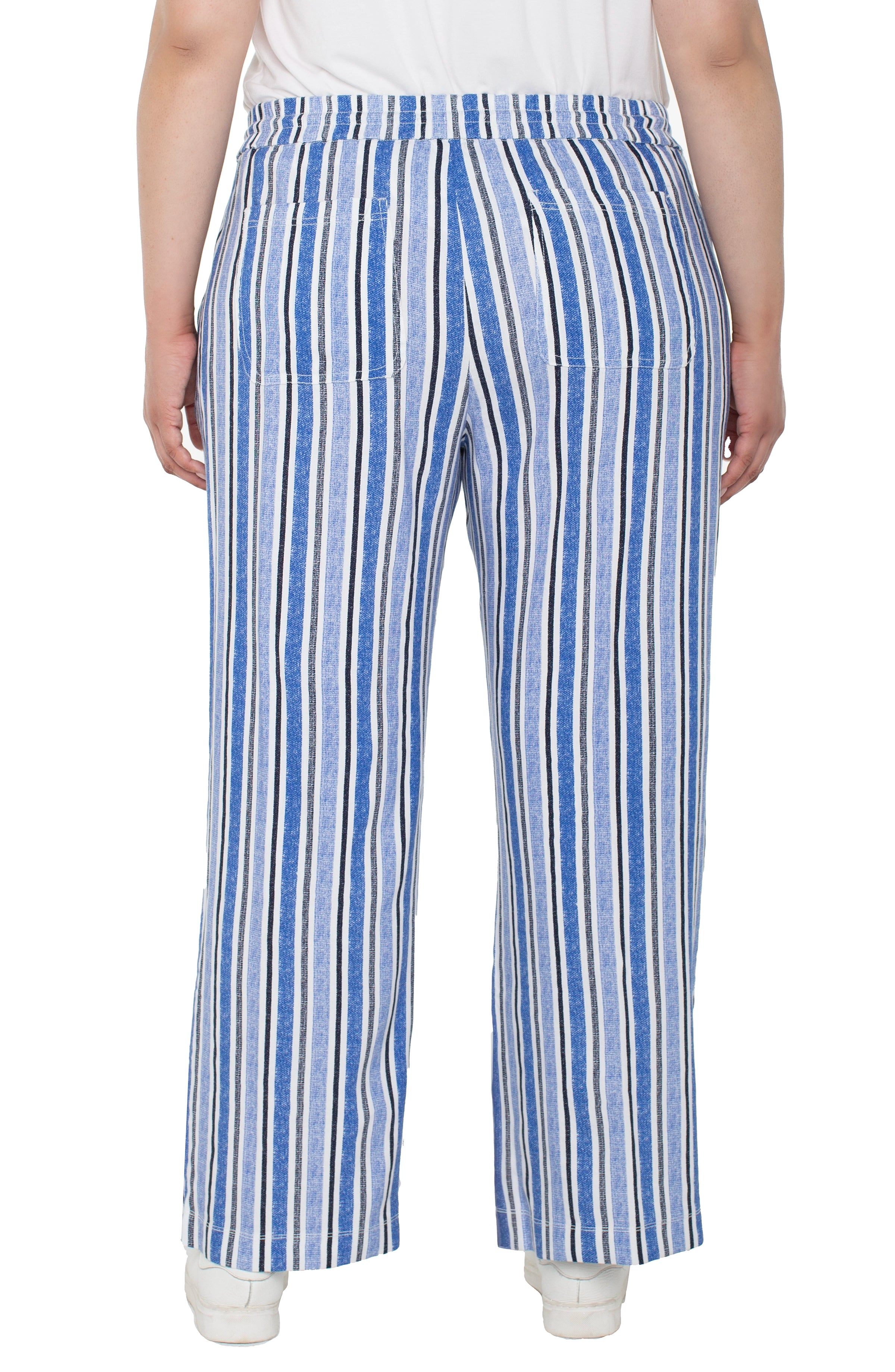 WHITE BLUE MULTI STRIPE
