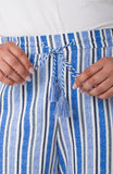 WHITE BLUE MULTI STRIPE