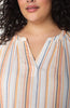 3/4 SLEEVE RAGLAN TOP W/ FRAY HEM