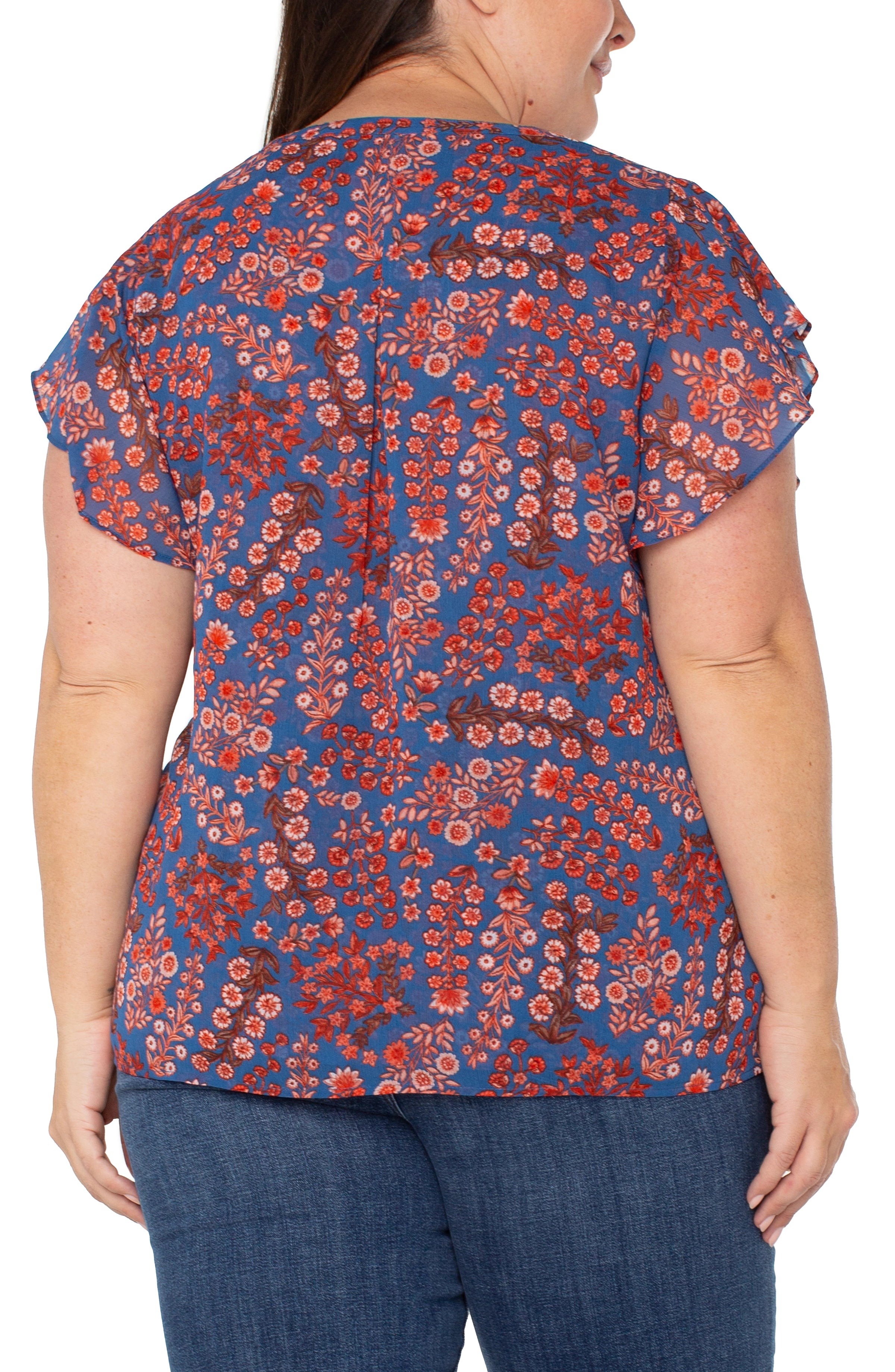 BLUE PINK FLORAL